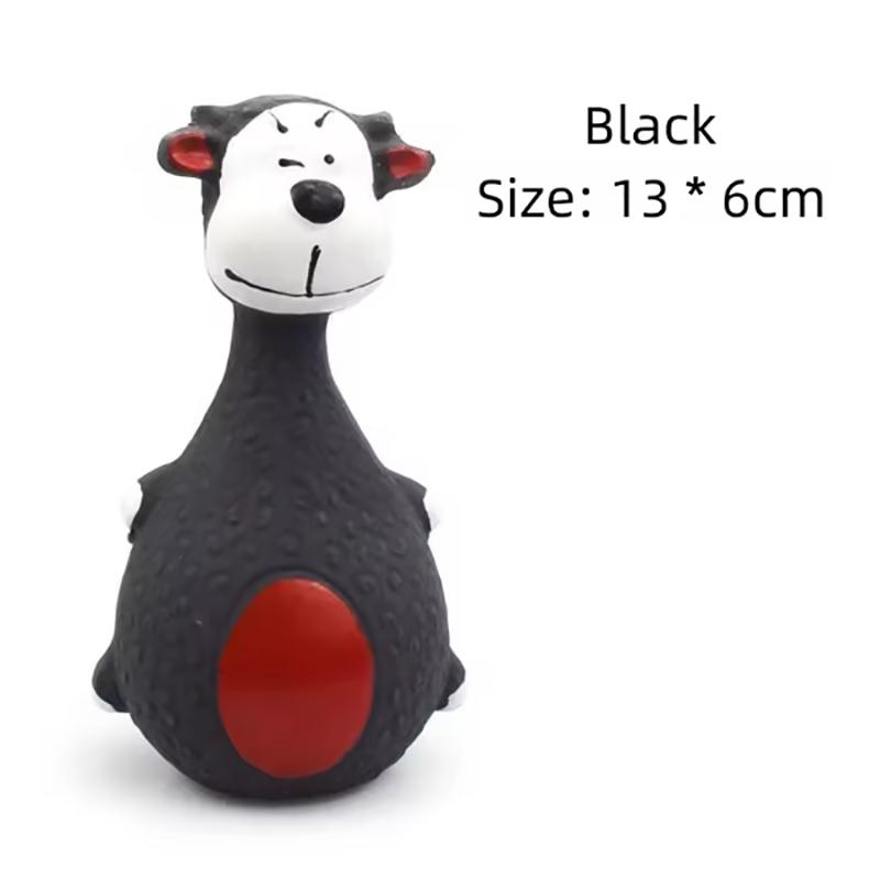Hot 1 Piece Fat Bellied Cartoon Fun Bite Resistant Latex Sound Dog Toy Purple Elephant White Cow Brown Optional