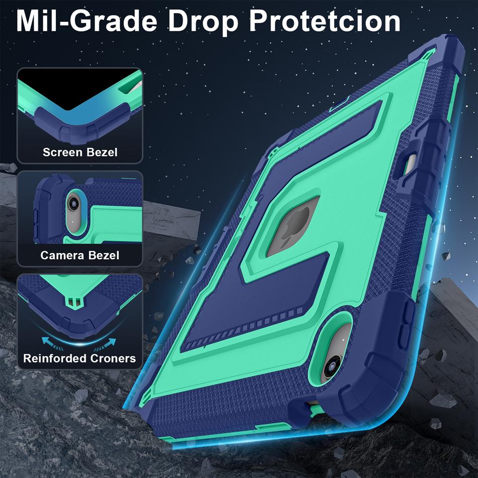 For IPad Case 6 7 8 9 10th 11th 12th Gen M2 M3 M4 2026 2025 A16 11 Mini Air 4 5 10.9 13 Inch Stand Case Shockproof Cover