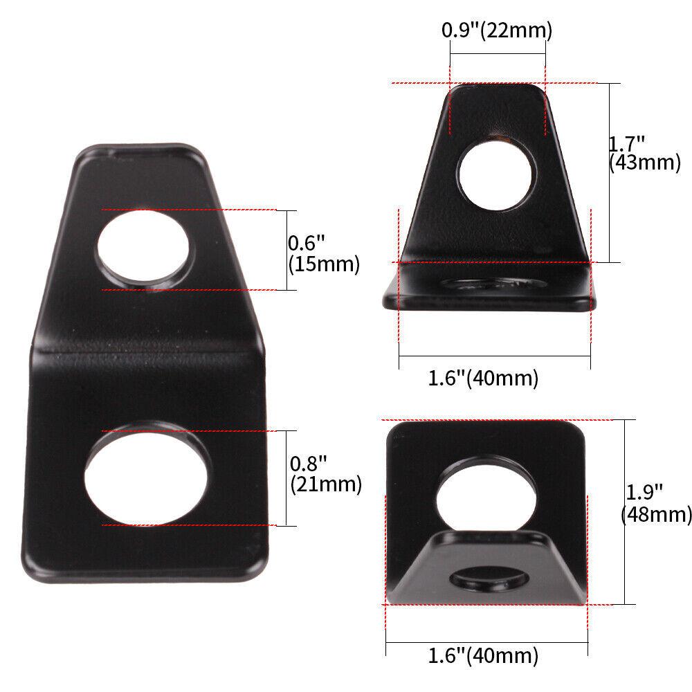 4PCS Seat Belt Mounting 90 Degree L-Bracket For 2 3 4 5 Point Racing Harness