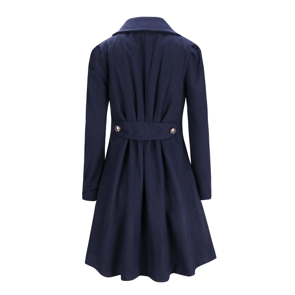Womens Winter Warm Ladies Lapel Stylish Long  Coat Trench Outwear Jacket