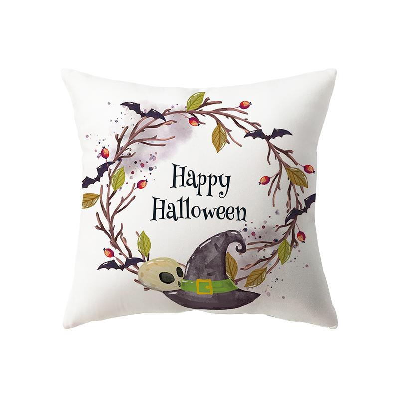 Alphabet Halloween Theme Throw Pillow Cover Pumpkin Witch Throw Pillow Cover Sofa Chair Bed Cushion Cover Home Decor
