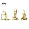 Lustrous Gold Figurine 3Pcs Abstract Yoga Figure Sculpture Set, Hollow Dancer with Glossy Matte Silver Black Contemporary Interior Accents Nude