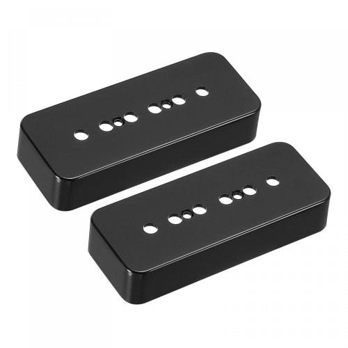 uxcell Guitar Pickup Covers, Dual Coil Pickup Plastic Closed Shell for Electric Guitars, 50mm and 52mm Pole, P90, Black, 2 Pieces
