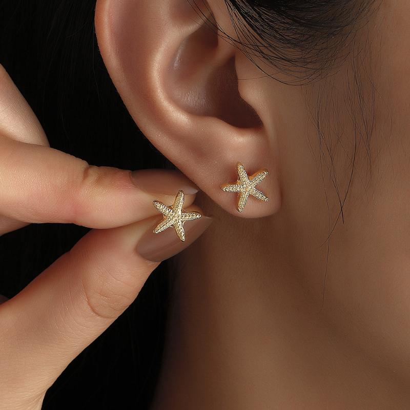 New Exaggeration Ocean Shell Texture Stud Earrings For Women Trendy Accessories Personalization Jewelry Earrings Daily Wear