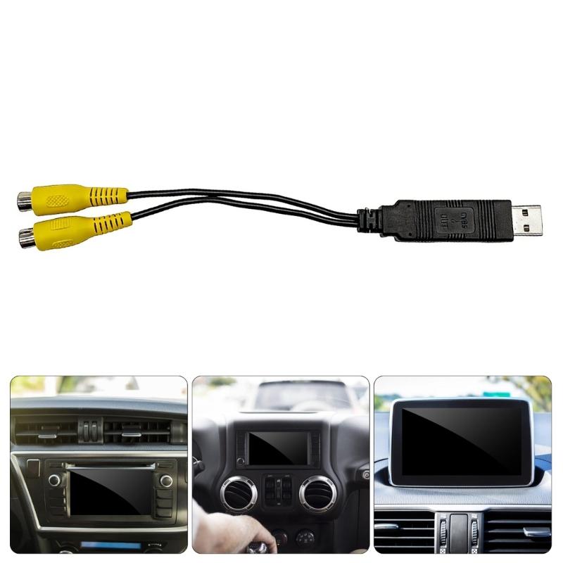 USB To CVBS Video Output Device For Vehicle Entertainment System With Jake To Headrest Display
