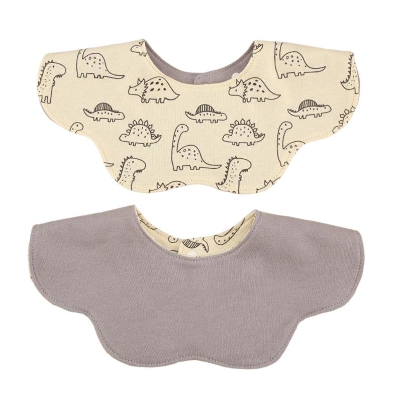 

Soft Cotton Reversible Infant Bib with 360 Petal Shape for Messy Eating Machine Washable Various Design Saliva Towel