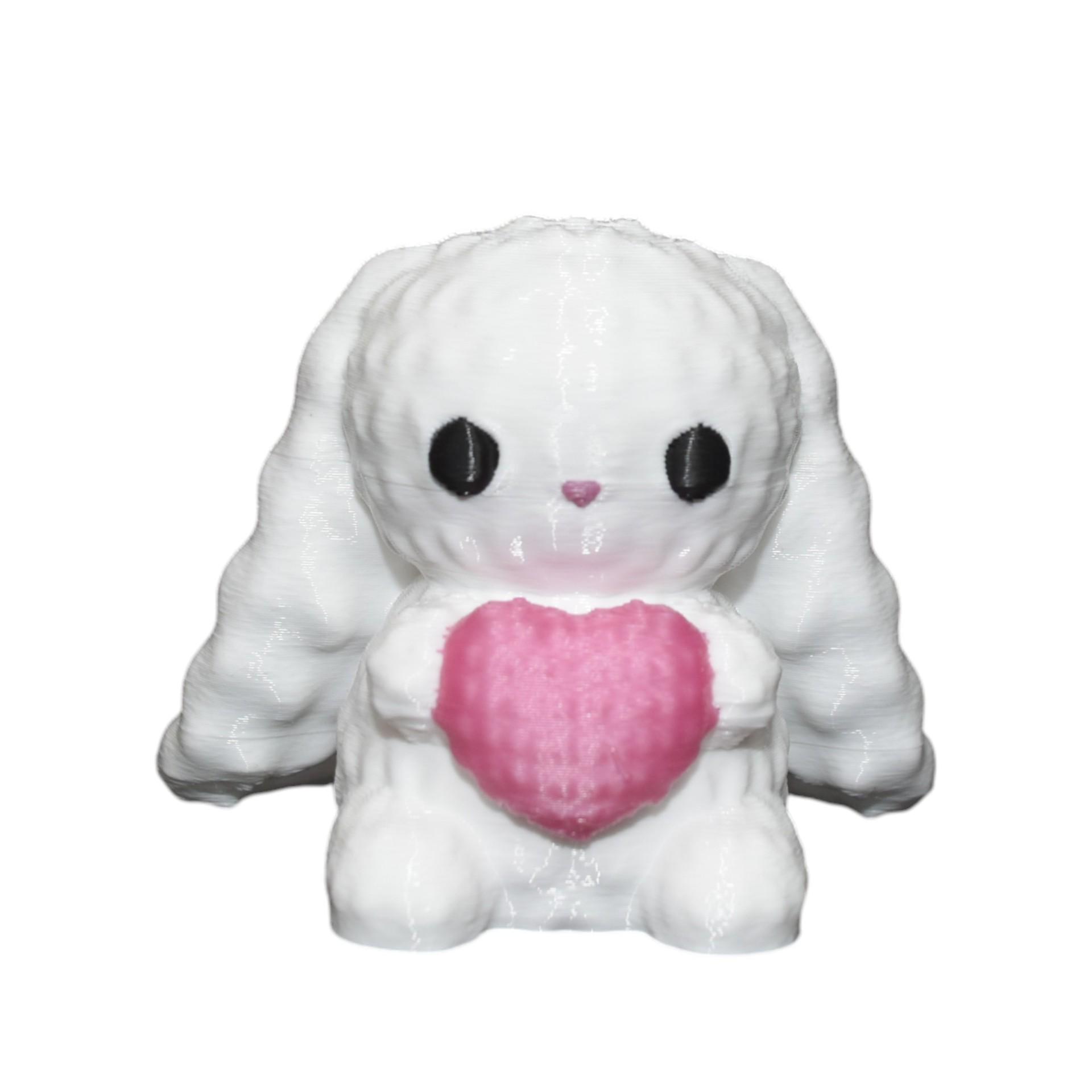 

3D Printed Easter Rabbit: Creative Knitted Animal Toy & Decoration White & Pink