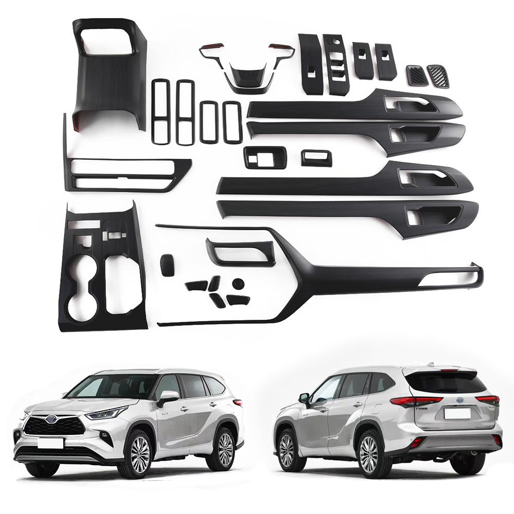 Gear Box Cover Highlander Interior Gear Shift Box Panel Decoration Exterior Accessories Gear Box Cover for 2022 Highlander