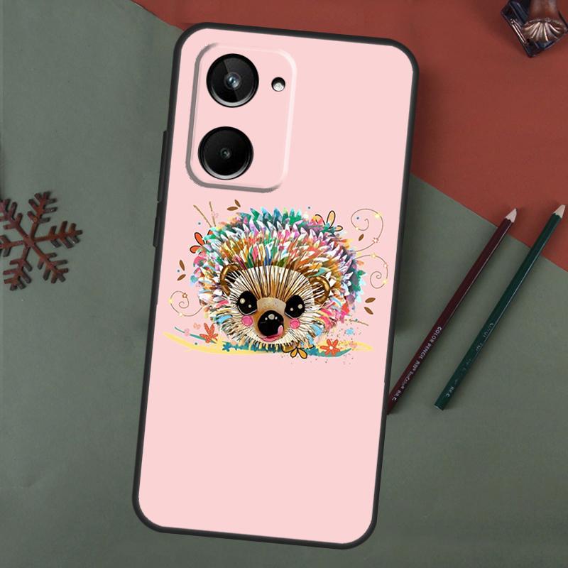Cute Hedgehog Case For Realme 15 Pro GT7 GT6 C65 C67 C61 C53 C55 C51 C35 C63 C71 C75 11 12 13 14 Pro Plus