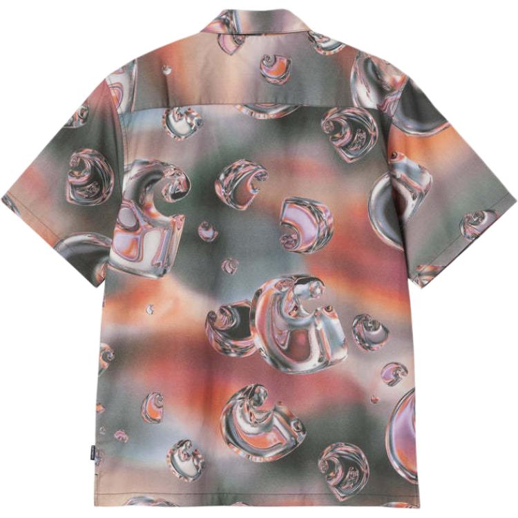 Carhartt WIP FW25 Short Sleeve Solar Chrome Shirt All Over Print Comfortable Minimalist Unisex shirts I035155-32L-XX