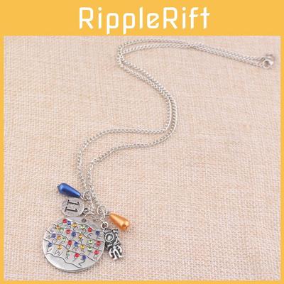 Náhrdelník s dopisem postavy Eleven ze Stranger Things s elektrogalvanizovaným slitinovým řetízkem pro cosplay