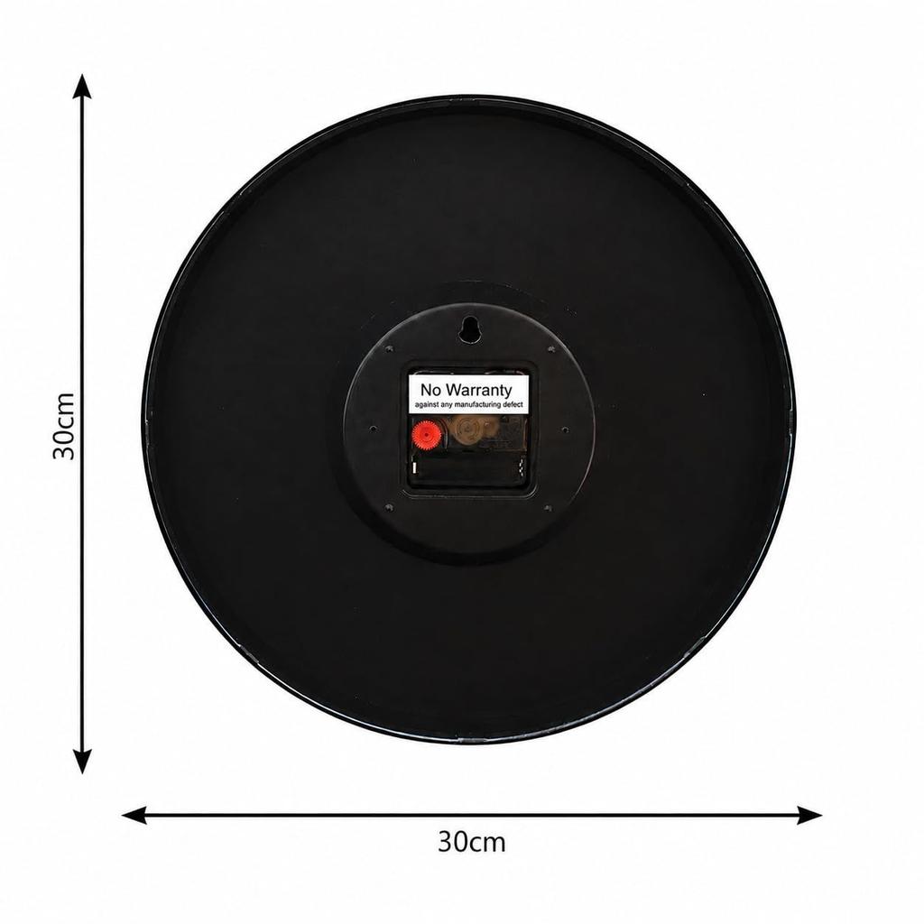 12-Inch Analog Wall Clock – Luminous Night Glow-in-the-Dark Design, Radium Dial, Silent Non-Ticking Sweep