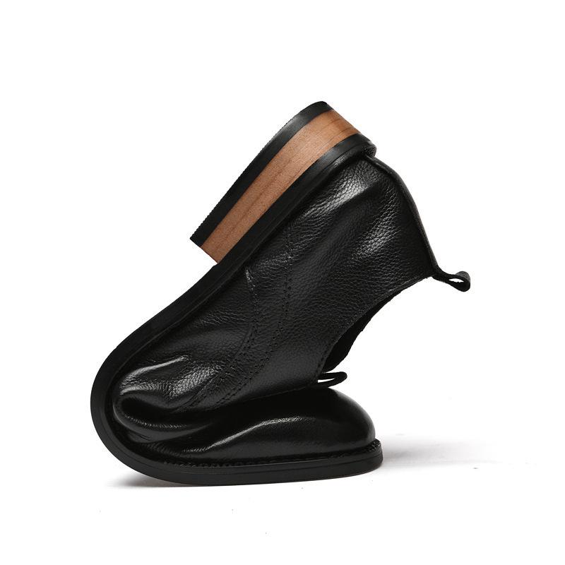 Men's Formal Brogues: Spring/Autumn Casual Leather Shoes - Round Toe, Top Layer Cowhide.