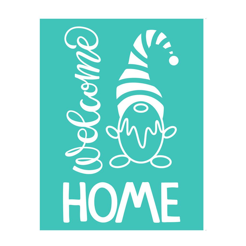 Silkscreen Stencil Reusable Christmas Gnome Self-Adhesive Silk Screen Printing Clay Stamp DIY Fabric Painting T-Shirt