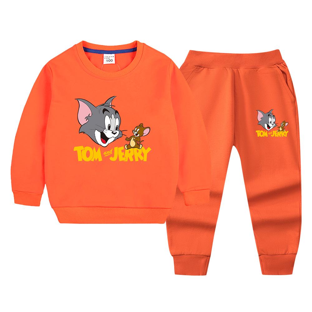 Autumn 2022 Kids' Sweatshirt and Pants Set: Stylish Casual Two-Piece for Boys and Girls