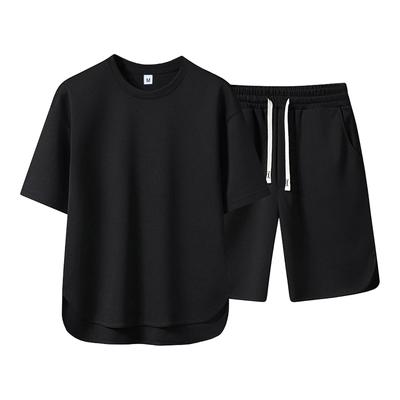 And Tracksuit Relaxed Summer Loungewear [SHOREKEEPER] Men's Short-Sleeved T-Shirt Set, High-Low Hem, Fit, Wear, Tracksuit, Breathable, Odor-Resistant,