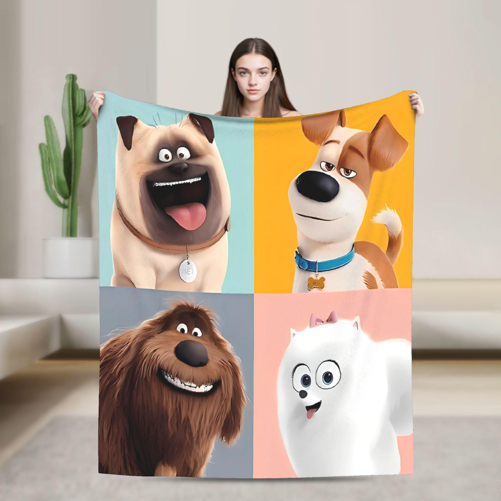 

The Secret Life of Pet Flannel Blanket Spring Soft Warm Throw Blanket for Girls Boys Couch Chair Fashion Bedspread Bed Cover 75x90cm