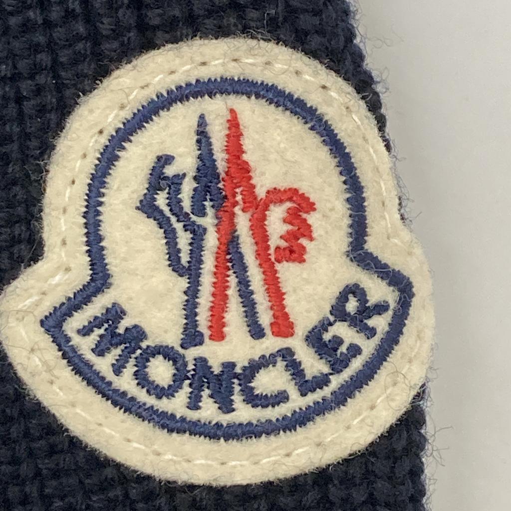 Moncler Excellent Condition 2022 Cardigan Tricot Wool Knit Jacket with Side Logo Jacket M NavyUsed