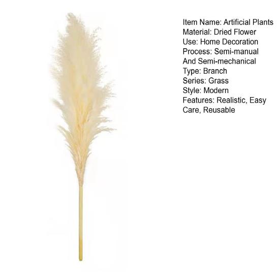 1/2/3/4/5Pcs Artificial Pampas Grass Bohemia Realistic Fluffy Fake Dried Grass Home Office Wedding Party Table Centerpiece Boho Decor
