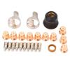 24Pcs Plasma Cutting Torch Tip Kit Consumables for IPT‑60 PT‑60 IPT‑40 Cutter Electrode Shield Cap Stand Off Swirl Ring