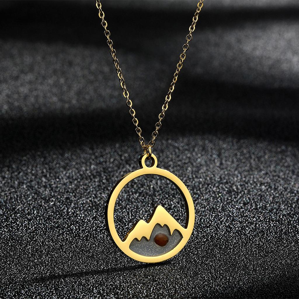 Kinitial April Mother's Day Gift Stainless Steel Delicate Mustard Seed Necklace, Move Mountains, Christian Jewelry, Mustard Seed
