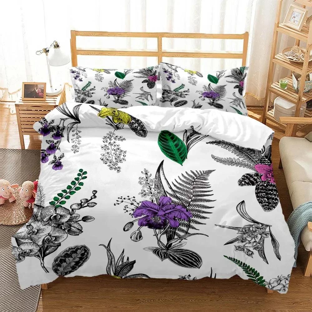 Blumen Digitaldruck Bequeme Bettdecke Bettbezug Kissenbezug Bettwäsche Set Kinderzimmer Dekoration Heimtextilien