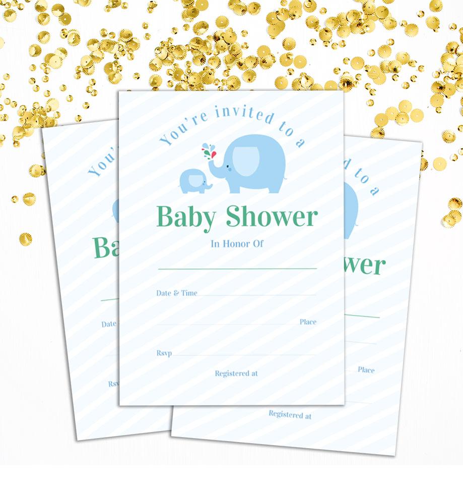 Darling Souvenir Einladungskarte für Babyparty, druckbar, zum Ausfüllen oder Beschreiben, blanko, Einladungen, Partyzubehör, 28 Stück