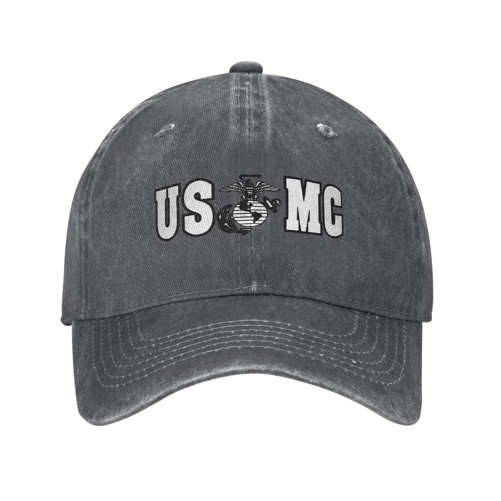 Military US Marine Corps USMC Unisex Baseball Cap Veteran Distressed Cotton Caps Hat Vintage Outdoor Running Adjustable Sun Cap