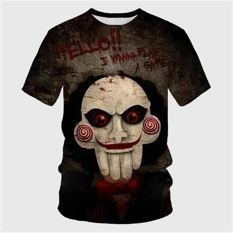 Fashion Billy The Billy Is A Puppet - Saw 3D Printed Women's Men's T-Shirt Horror Pattern Anime T-shirt Top
