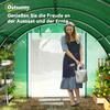 6 X 3 X 2 M Polytunnel Greenhouse with Sun Protection Net, Roll-Up Side Walls, Plastic Cover, Steel Frame, Green