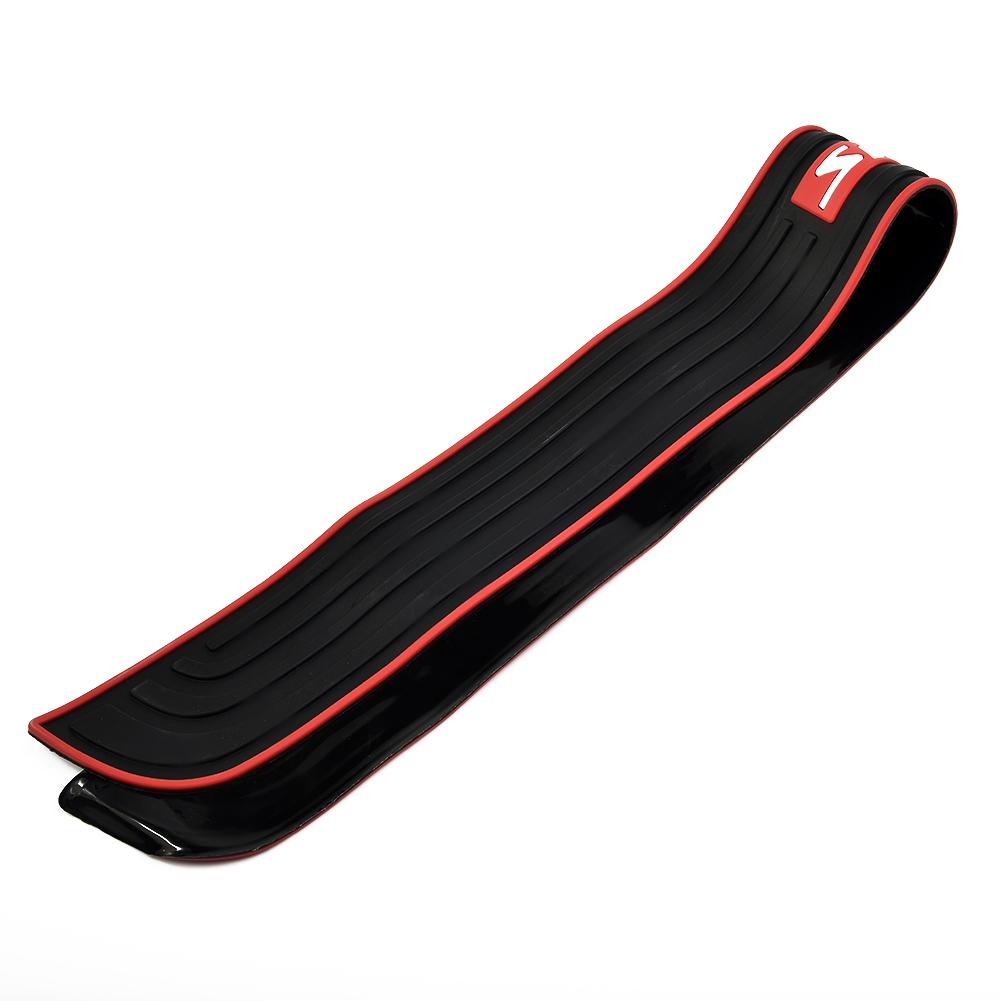 Black & Red Door Sill Strip 90cm x 7cm 1pcs 90cm Car Auto Rear Trunk New