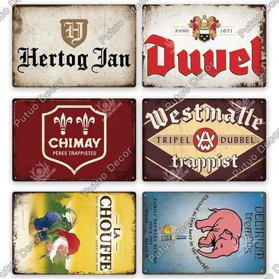 DORA Blechschild Putuo Dekor Biersorte Metallschild Vintage Blechschild Dekorative Plakette Wanddeko Bar Kneipe Man Cave Wohnzimmer Dekoration