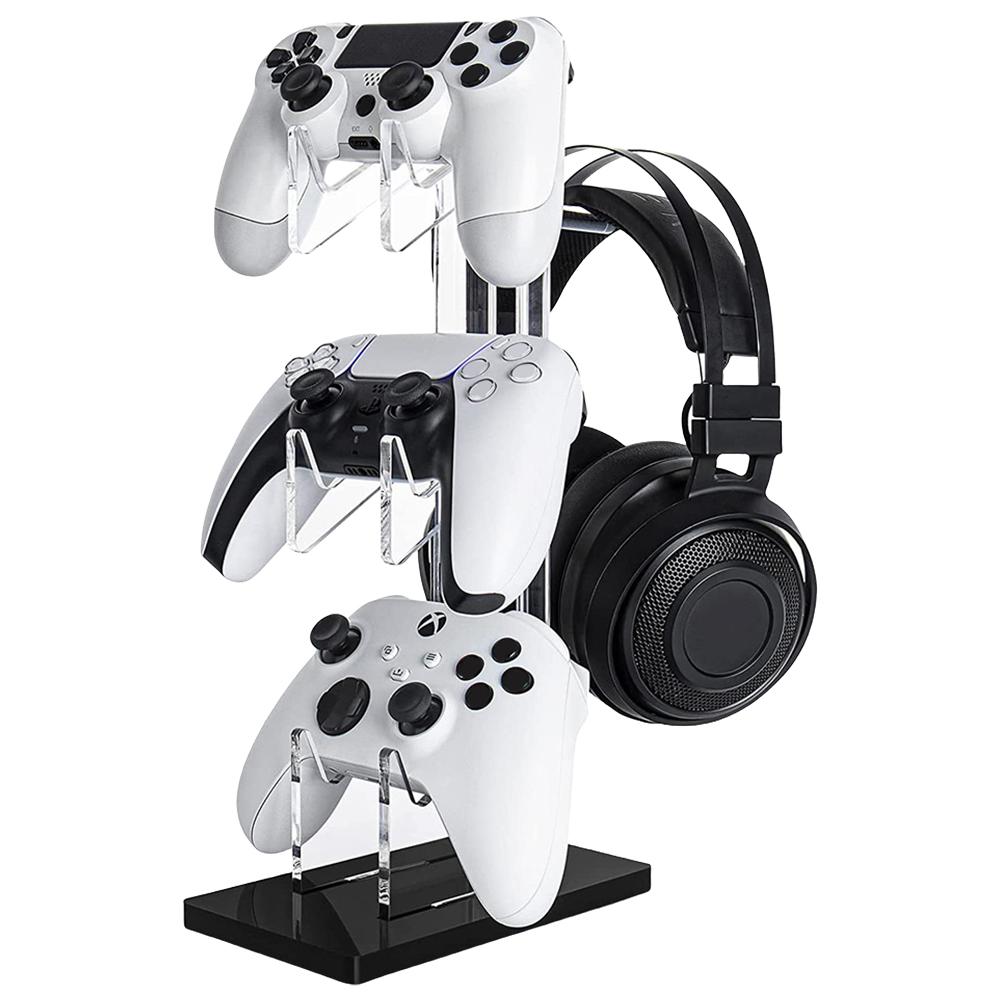 

Подставка для геймпада, контроллер, устойчивая стойка для хранения гарнитуры, съемный держатель для геймпада, настольная подставка для PS5/4/3/2/Xbox для Switch Pro чёрный