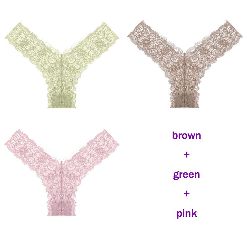 CINOON 3 Teile/los frauen höschen Transparent Low-Taille Unterhose Aushöhlen Tanga Weibliche Nahtlose G-String Sexy Unterwäsche Spitze Dessous panty