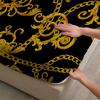 1PC Luxury Polyester Bed Sheet Soft Digital Print Fitted Sheet Without Pillowcase Halloween Decor Gift  Bedroom Bed Linen