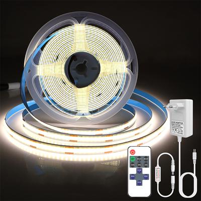 24V COB LED Strip Light 320LEDs/M High Density Flexible LED Tape Linear RA90 Dimmable with RF Remote Control