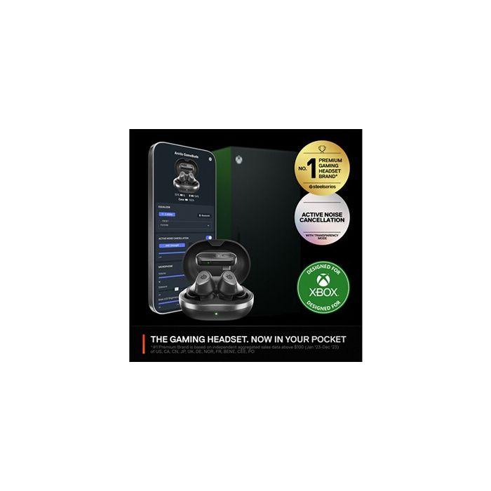 Ecouteurs intra auriculaires sans fil Bluetooth SteelSeries Arctis GameBuds avec réduction de bruit pour Xbox Noir