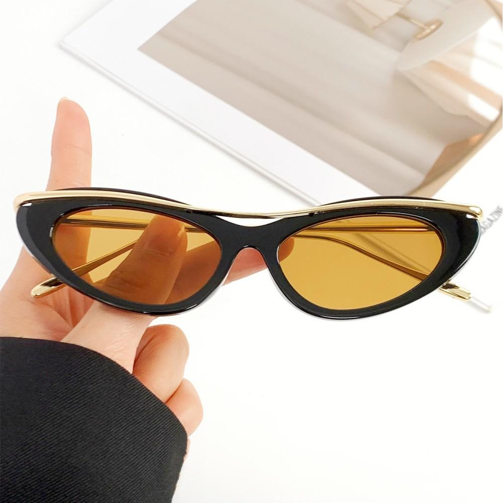 

Classic Small Frame Cat-Eye Personalized Sunglasses High-End Fashion Women s Casual Sunglasses Outdoor Vacation Sunglasses UV400 Other черный коричневый