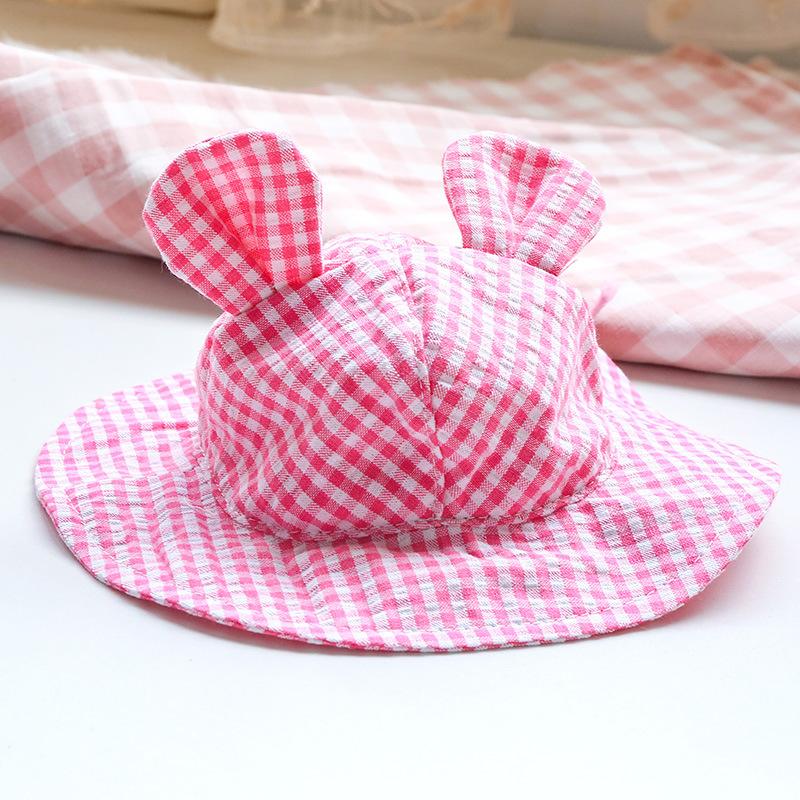 Pet Accessories Pet Hat Teddy Frise Sunshade Dog Small Ears Check Sun Cute Hat