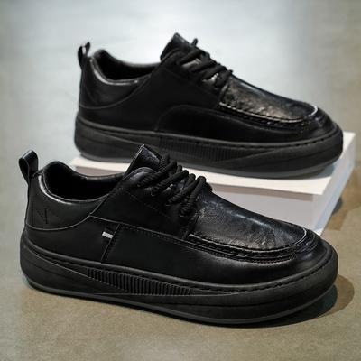 Sapatos novo outono casual de cano baixo resistentes ao desgaste pretos premium