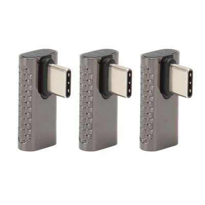 3Pcs USB C Right Angle Adapter Female To Male 20Gbps 8K 60Hz Middle Bend Type C 4.0 Adapter for PC