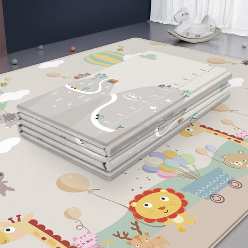 Baby Play Mat Waterproof Thickening Foldable Crawling Mat Cute Cartoon Printing Activity Playmats