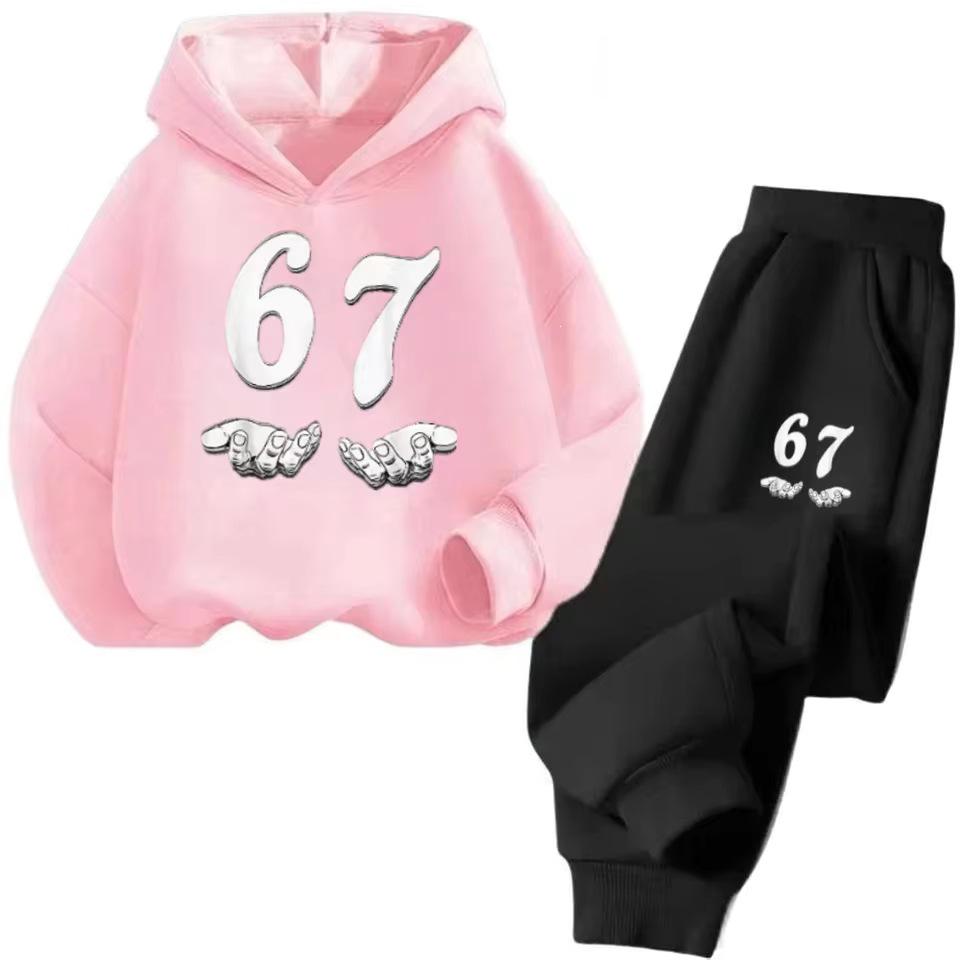 Children's Cartoon Print Sportswear Set: Hoodie & Casual Fashion Trend