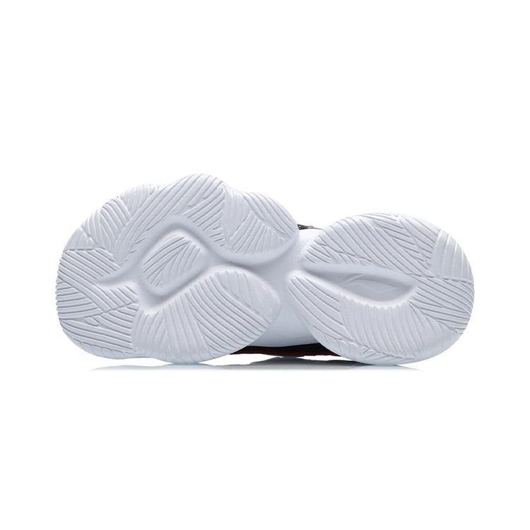 LiNing Durable Non-Slip Breathable Lightweight Low-Top Kids Running Shoes Kids Running Shoes Black Gray YKNR046-1