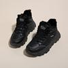 CRLAYDK Chunky Sneakers for Women High Top Fashion Fur Lined Warm Winter Shoes Platform Black Ladies Walking Dad Sport Tennis