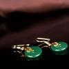 New Chinese Earrings For Women, Imitation Jade Classical Jewelry, Ancient Elegant Temperament Earrings