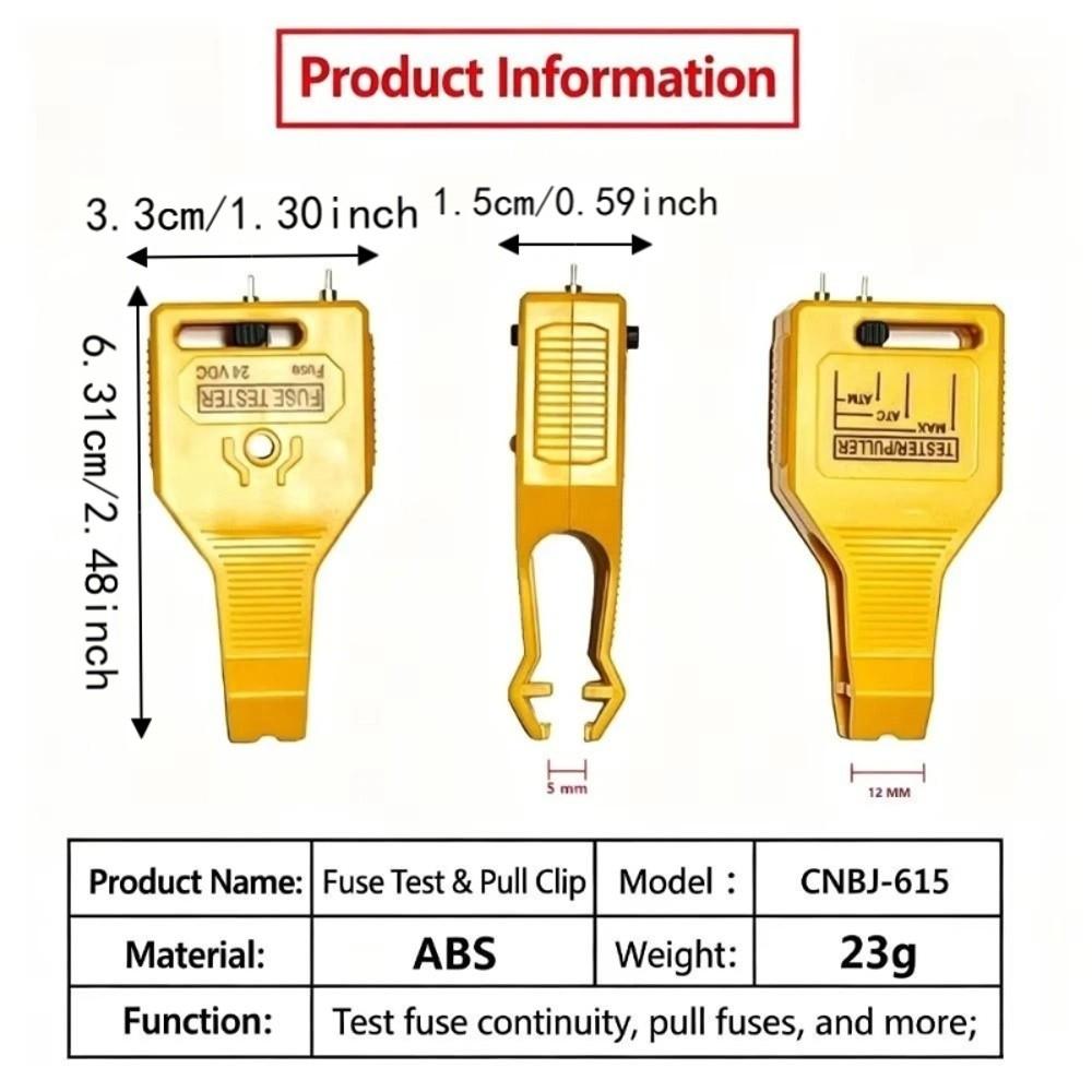Sturdy Fuse Puller Versatile Fuse Detector Tool Versatile Circuit Test Tool  Marine