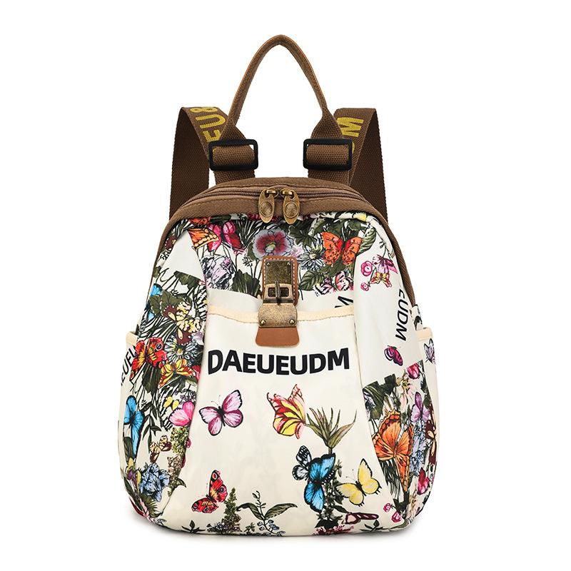High-quality waterproof Oxford women's backpack floral design anti-theft lady's backpacks