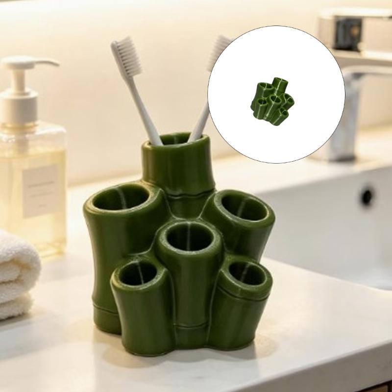 Badezimmer-Arbeitsplatten-Zahnputzbecher, Spülbecken-Seitenständer mit separatem Fach für Zahnbürste, Zahnpasta und Badezimmerzubehör für Zuhause