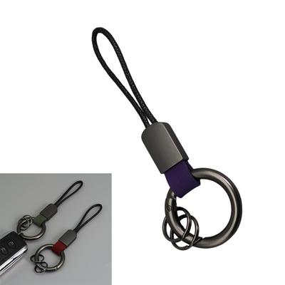 Portachiavi in Ecopelle con Anello per Dita e Cinturino da Polso Regolabile Portachiavi alla Moda per Organizzazione Chiavi Auto